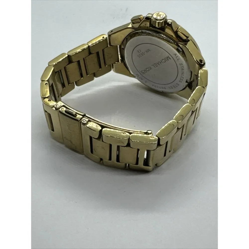 Michael Kors Camille MK5635 Womens Gold Stainless Steel Dial Quartz Watch JNA783